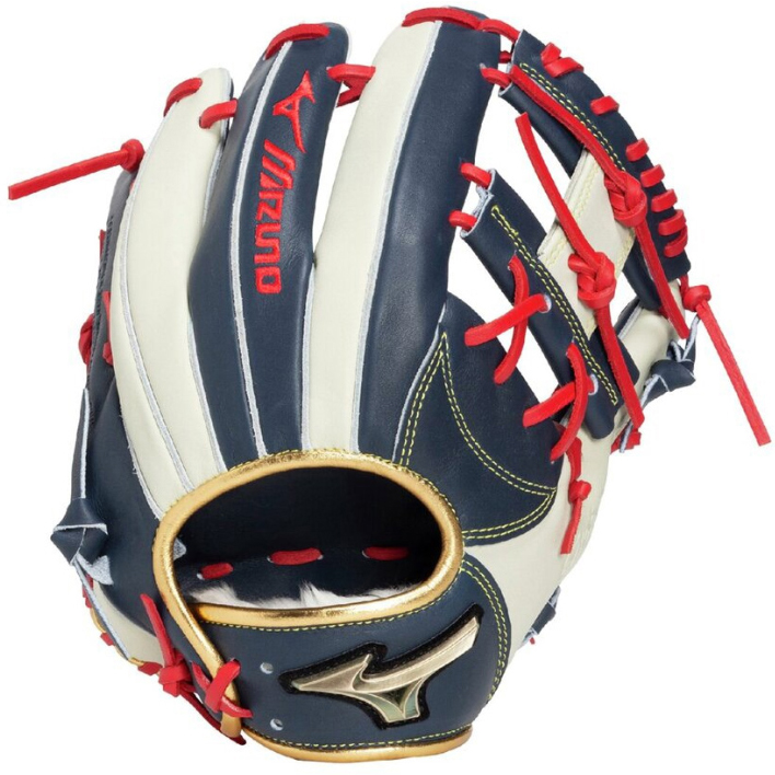 [34303] 미즈노 글로벌 엘리트 콜렉션 내야 (남+실버+적끈) 12인치