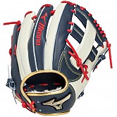 [34313] 미즈노 글로벌 엘리트 콜렉션 내야 (남+실버+적끈) 11.75인치